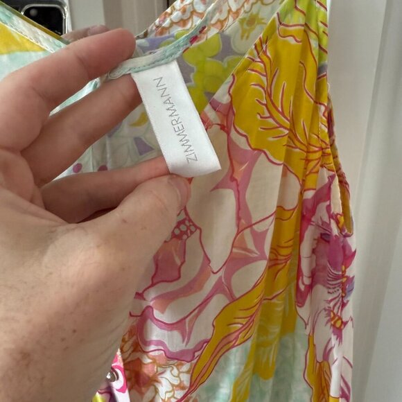 Zimmermann Whisper Spliced Floral Print Romper Size 2 - Picture 2 of 5